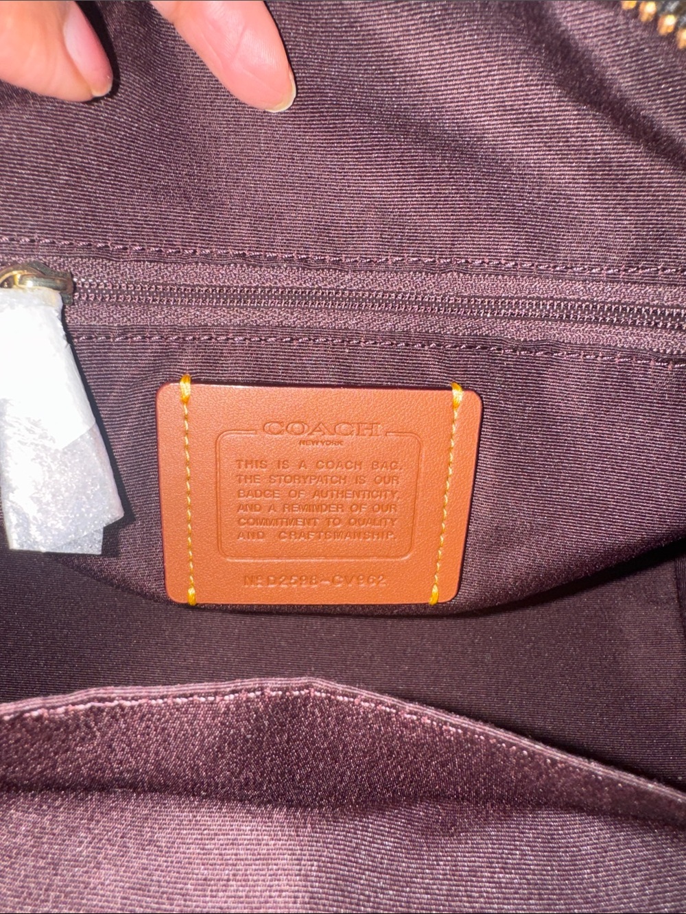 Coach Black Pebble Leather Rowan with Gold Hardware - Picture 7 of 7